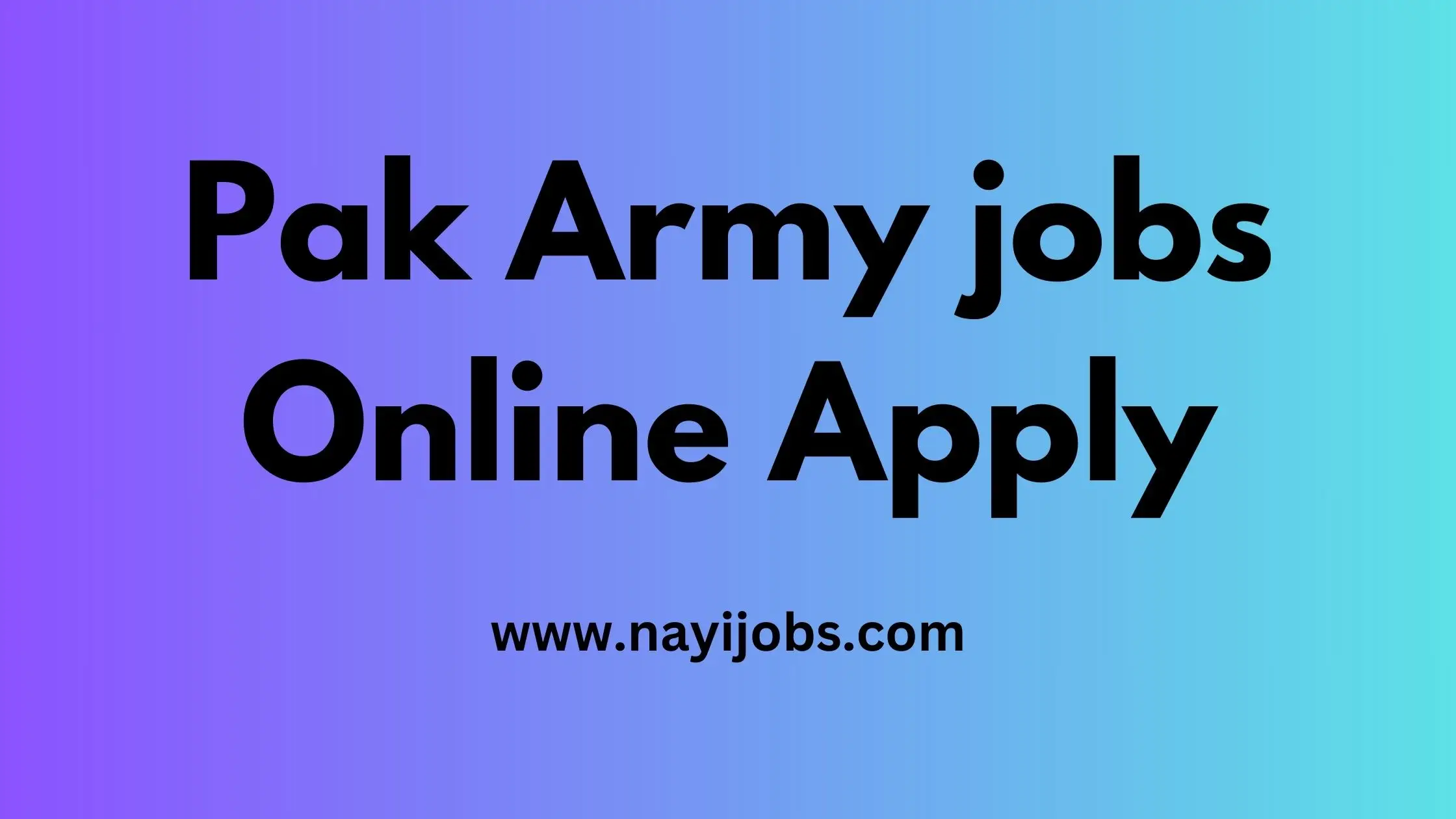 Pak Army Jobs